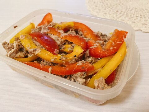 糖質制限 パプリカとサバ缶のマリネ